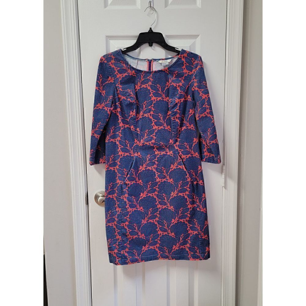 Boden Floral Fited Dress 6